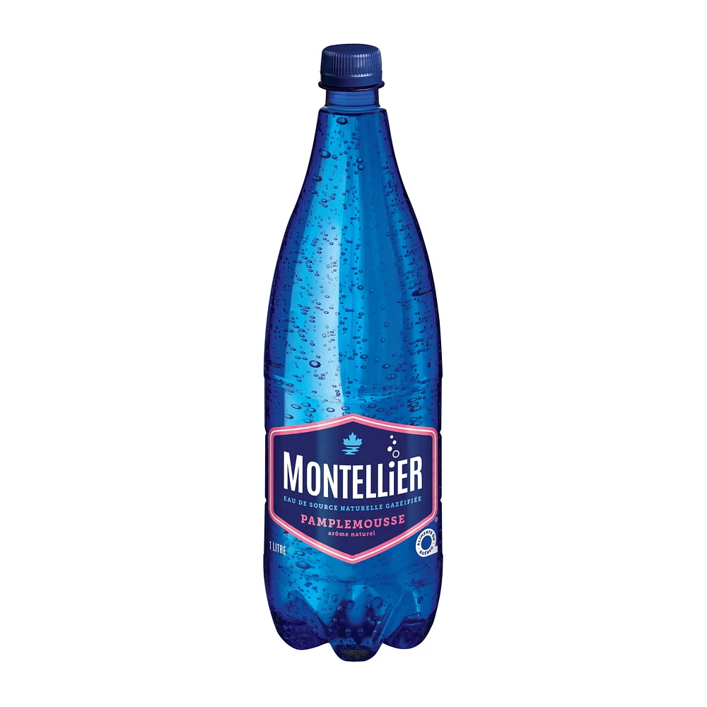 Montellier Grapefriut Carbonated Natural Spring Water 1 L, Bottle, 1L