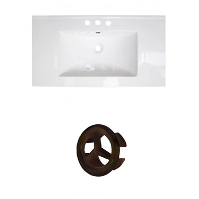 American Imaginations -in. W 3H8-in. Ceramic Top Set In White Color
