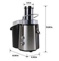 Total Chef 700W Juicin' Power Juicer, Surgical Steel Blade for Fast & Efficient Juicing