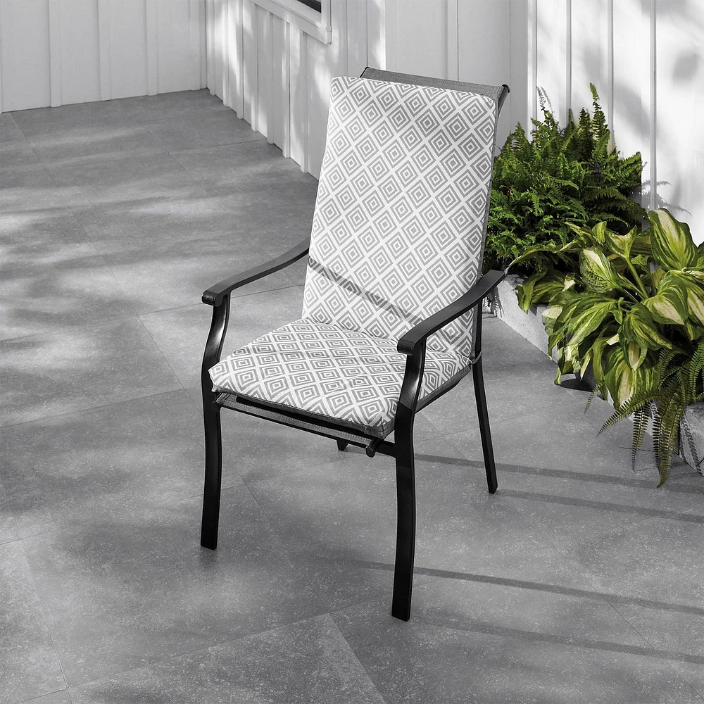 Coussin de chaise à haut dossier Mainstays Hydrofuge; Traité anti-UV