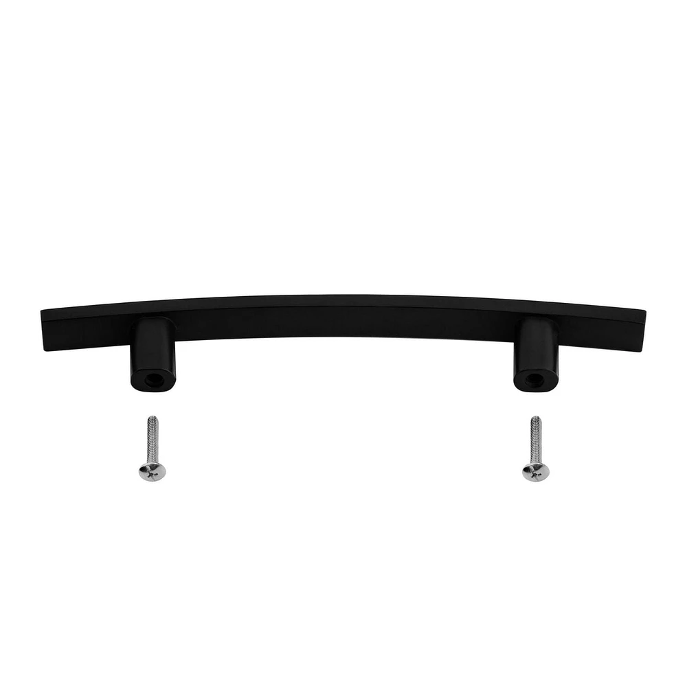 Era Arched Pull 2-Pack Black, 5.90 x 0.41 x 1.29 in