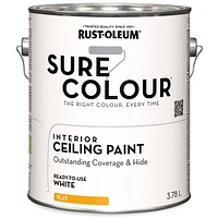 Rust-Oleum Sure Colour™ Paint + Primer, Ceiling Flat, White 3.78 L, 3.78 L