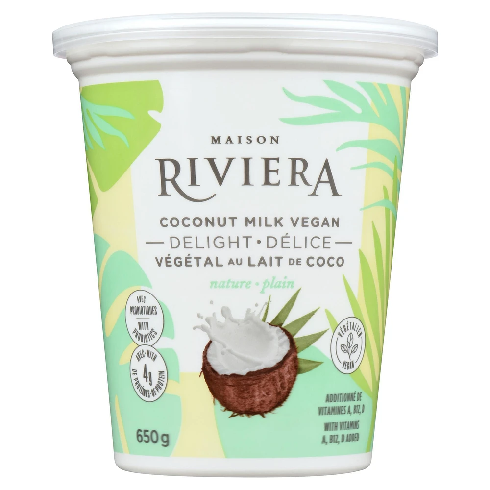 Maison Riviera Coconut Milk Vegan Delight Plain, Riviera Veg Del Coco Plain