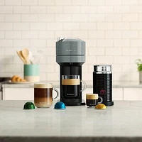 Nespresso Vertuo Next Coffee and Espresso Machine by Breville with Aeroccino Milk Frother, Light Grey, 7 cup sizes