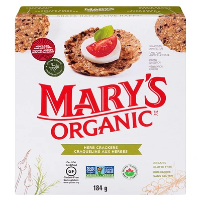 Mary's Gluten Free Herb Organic Crackers, 184GR