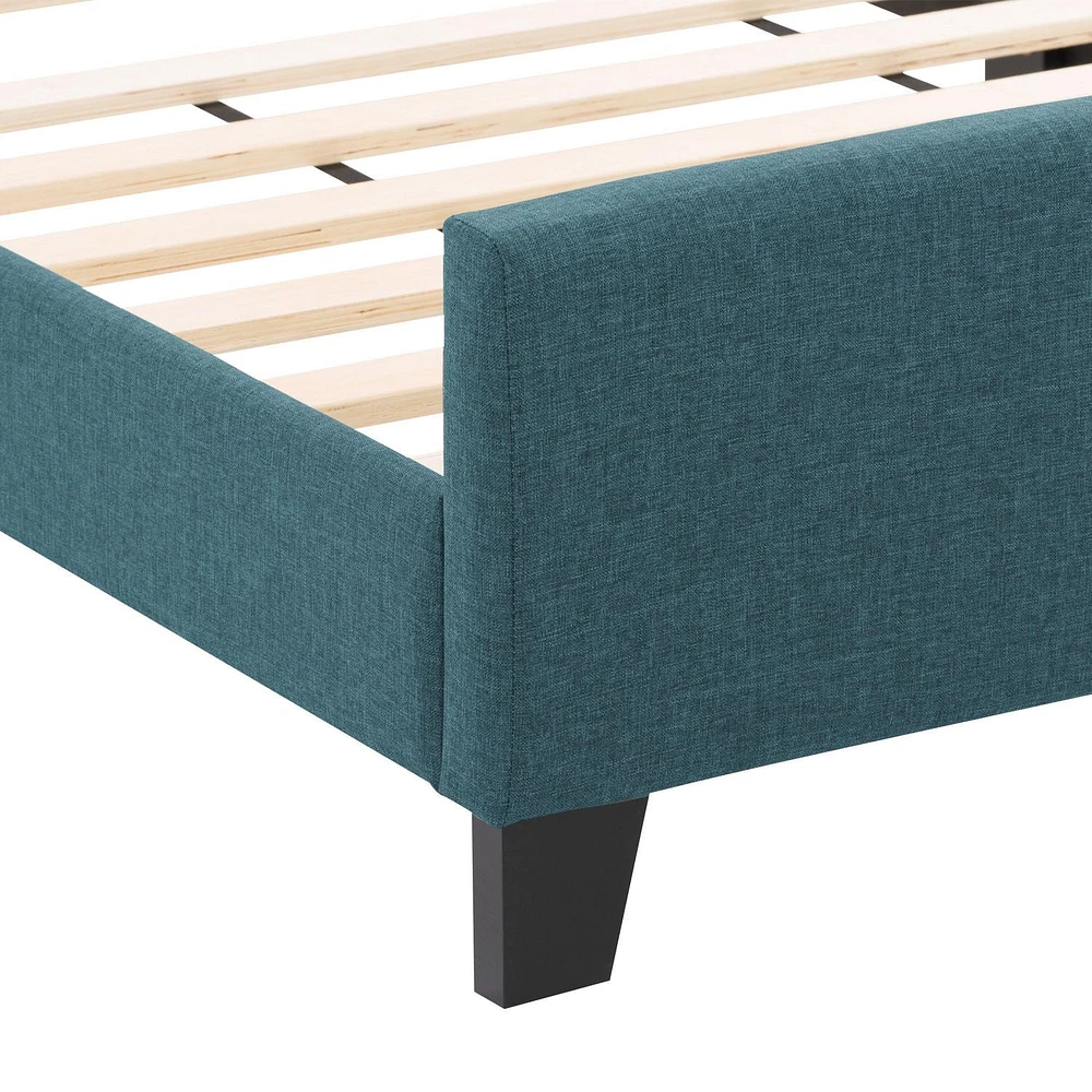 Ellery Fabric Tufted Twin Bed with Slats