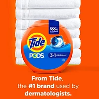 Capsules de détergent à lessive Tide PODS, détachant, éliminateur d’odeurs et protège-couleur 3 en 1, compatible avec les laveuses HE, parfum Original 76CT