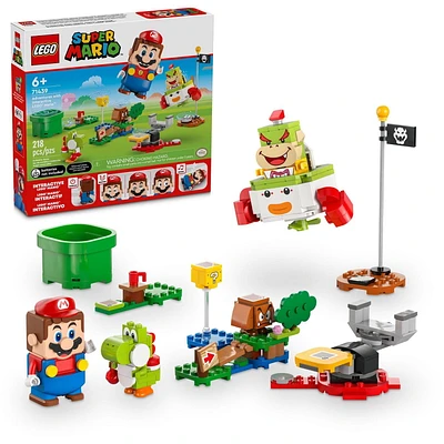 LEGO Super Mario Adventures with Interactive LEGO Mario, Vehicle Mario Playset, Yoshi and Nintendo Toy, 71439, Includes 218 Pieces, Ages 6+