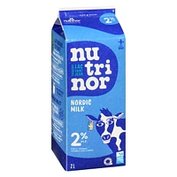 2L Milk 2% carton Nutrinor, 2L partly skimmed