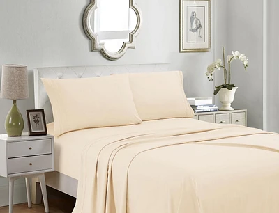 Ensemble de draps en microfibre solide 4 pièces