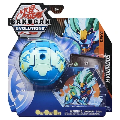 Bakugan Evolutions Deka, Hydorous (bleu), Figurine Jumbo articulée transformable et carte à collectionner, jouets pour garçons, à partir de 6 ans