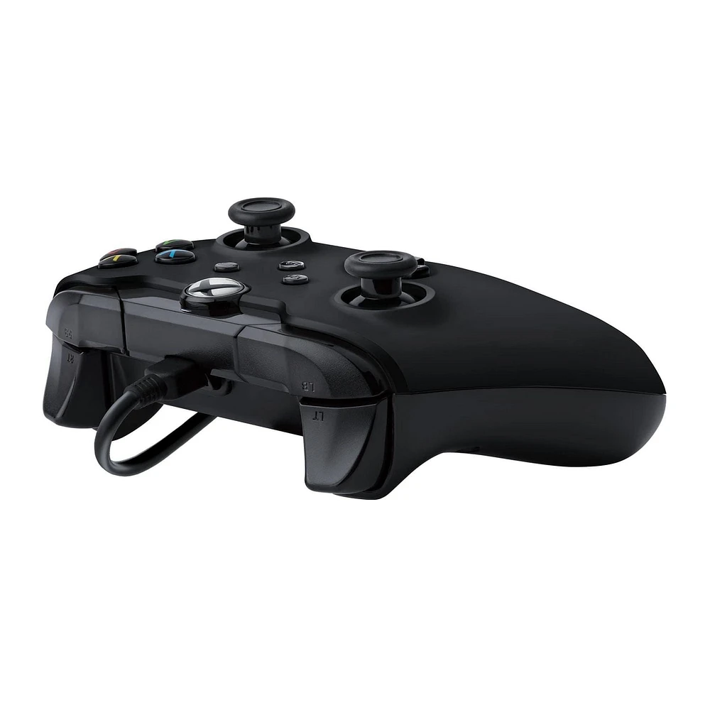 PDP Gaming Wired Controller: Raven Black - Xbox Series X|S, Xbox One, Xbox, Windows 10, 049-012-NA-BK