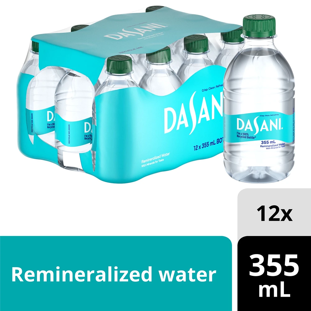 Dasani Water Bottles, 355 mL, 12 Pack, 355 mL