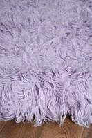 Tapis Nouveau Flokati 1400 gr de 5' x 8', Violet Pastel