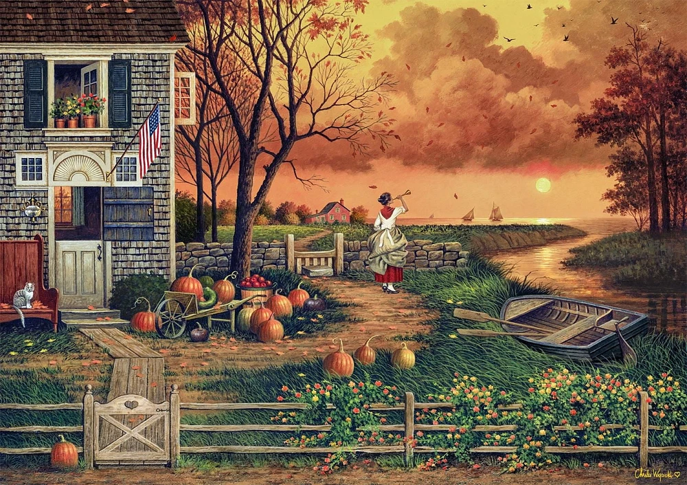 Buffalo Games - Le puzzle Charles Wysocki - Supper Call - en 300 pièces