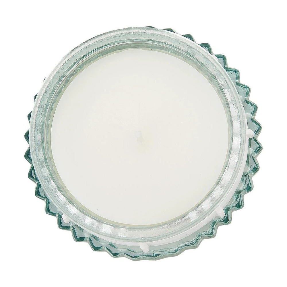 Bougie florale verte