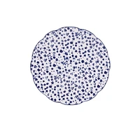 Assiette à dîner tampographiée Mainstays 10,5" en forme de vague Tampographie avec grès