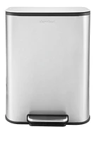 Poubelle en acier inoxydable de grande capacité de 50 L avec seau intérieur amovible The Step N' Sort