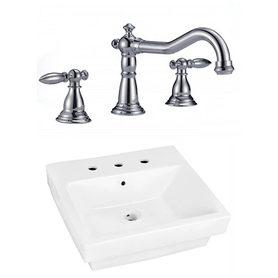 Imaginations Américaines 20.5-po. W Vessel Set Blanc