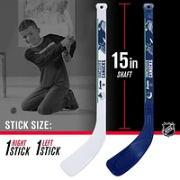 Franklin Sports Ensemble de mini hockey Capitals de la NHL – But de hockey intérieur pour enfants, ballon, 2 mini bâtons de hockey