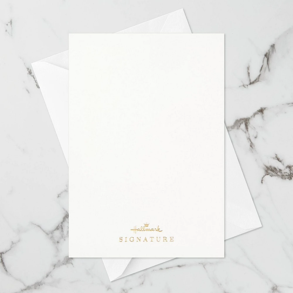 Carte Signature en relief – Paper Wonder de Hallmark – Carte de la Saint-Valentin, carte d'anniversaire, carte d'amour, carte romantique de fête (Lune et étoiles)