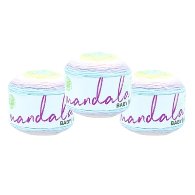 Lion Brand Mandala® Baby Yarn #3 Light/DK weight Acrylic yarn, 150g/ 540m, 3-CT