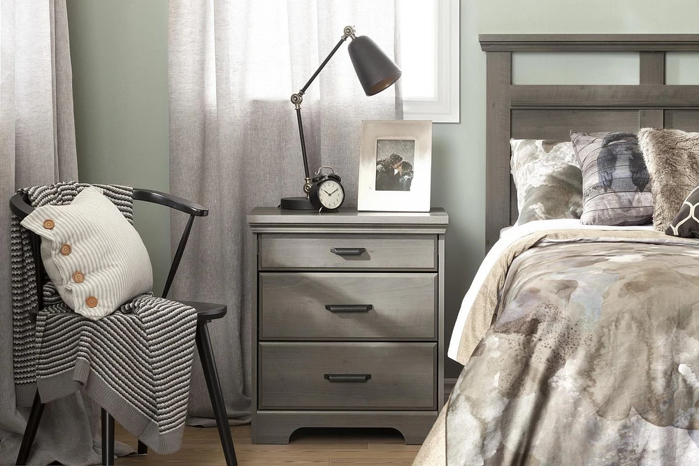 Meubles South Shore, collection Versa, Table de nuit avec station de chargement