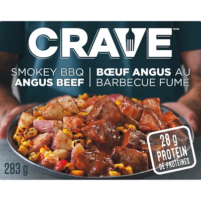 CRAVE Smokey BBQ Angus Beef Frozen Meal, 283g