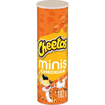 Cheetos Bites Minis Cheddar Cheese Flavoured Snacks - Canister, 102 g.