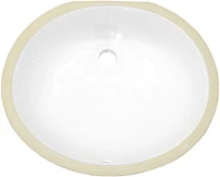 16.5-in. W CSA Oval Bathroom Undermount Sink Set In White - Gold Hardware AI-20523