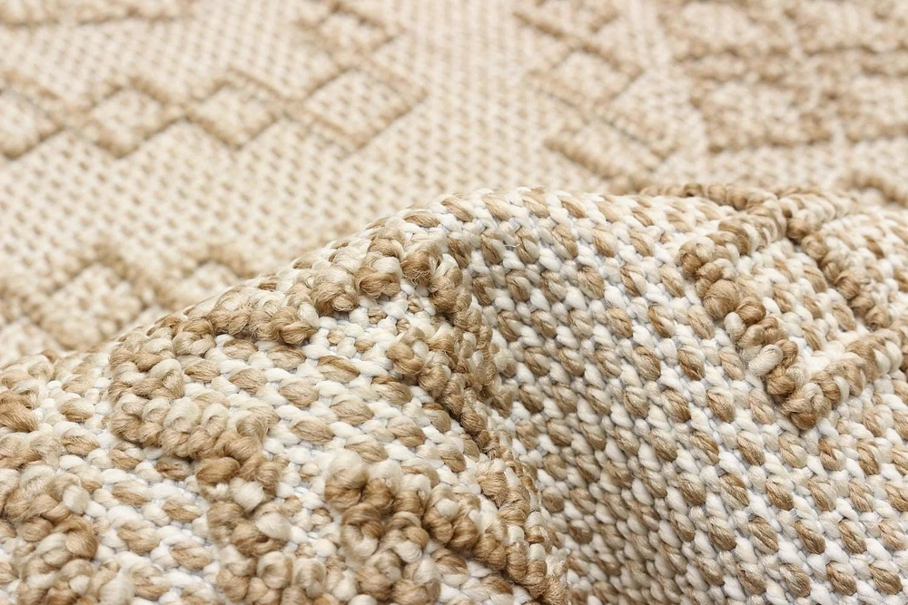 Tapis ECARPET Style Jute pour Chambre à Coucher, Salon, Salle à Manger Collection Caral