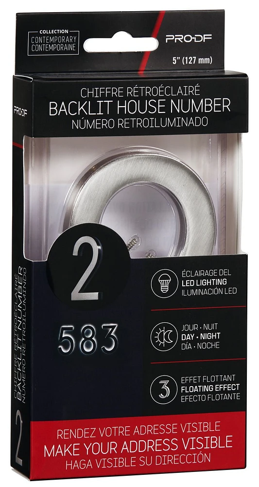 Backlit LED House Number