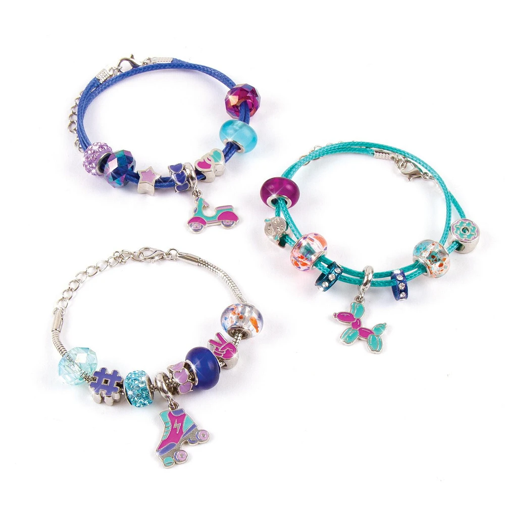 Make it Real Halo Charm Bracelets: True Blue