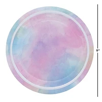 Assiette en papier jetable de 9 pouces tie dye ASSIETTE EN PAPIER TIE DYE DE 9 POUCES