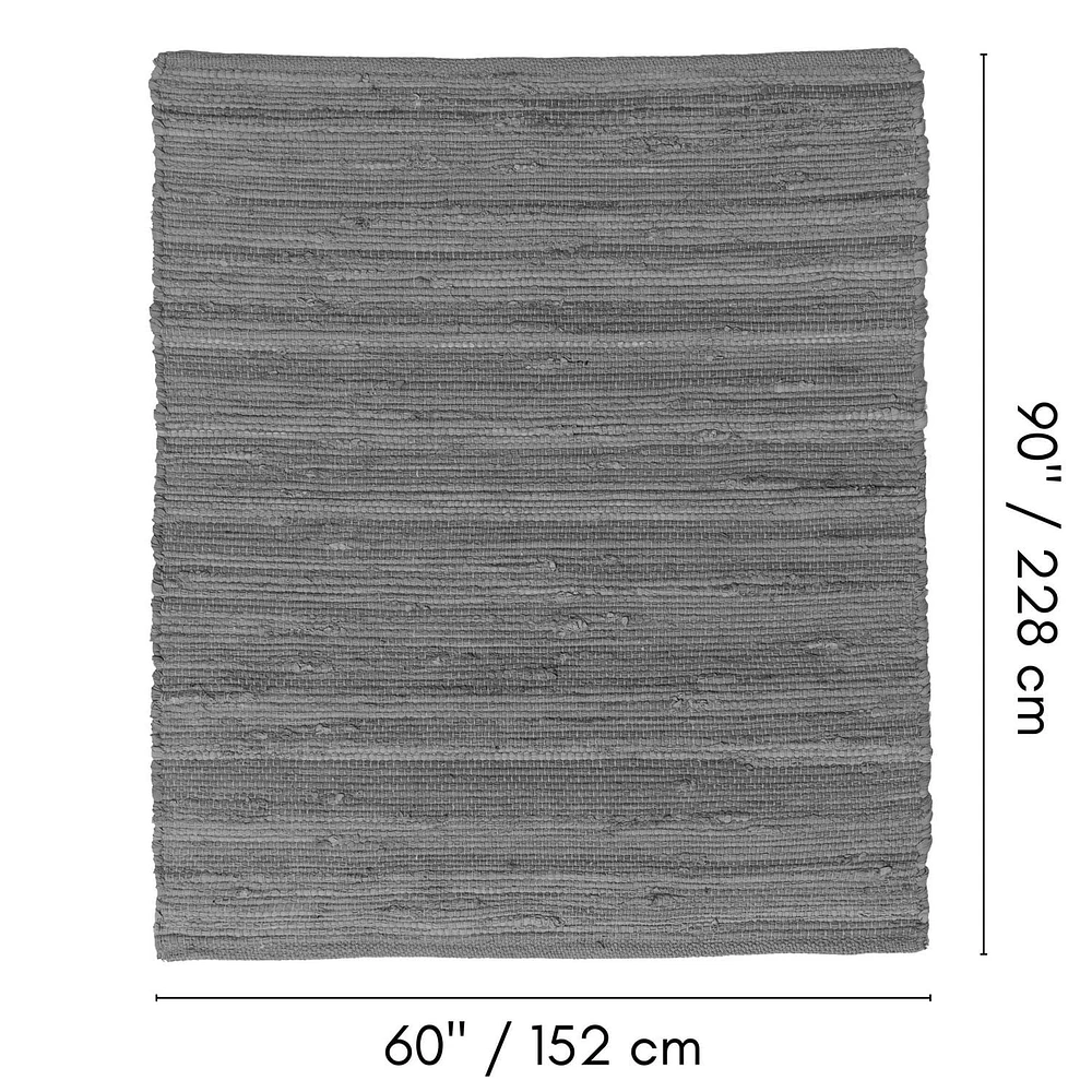 Tapis en coton solide Fabstyles, tapis en chiffon pour salon, couloir, patio