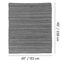 Tapis en coton solide Fabstyles, tapis en chiffon pour salon, couloir, patio