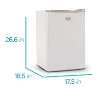 Black + Decker bcrk25w compact Refrigerator Energy Star Single Door mini réfrigérateur avec congélateur 2,5 pieds cubes blanc