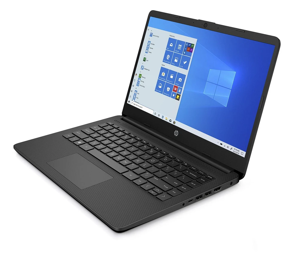 Ordinateur portable HP 14 ”HD, processeur AMD 3020e, 14-fq0010ca 4 Go de RAM, 64 Go eMMC, carte graphique AMD Radeon ™