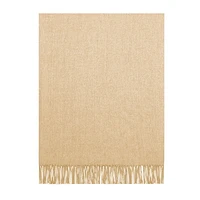 Faux Cashmere Throw Straw