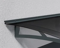 CANOPIA by PALRAM Aquila 3 ft. x 10 ft. Door and Window Fixed Awning - Grey