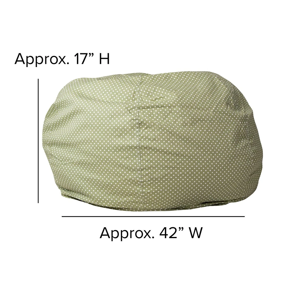 Oversized Green Dot Bean Bag Chair