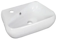 American Imaginations AI-31295 17,5 pouces W au-dessus du navire blanc de compteur pour le forage gauche de 1 trou