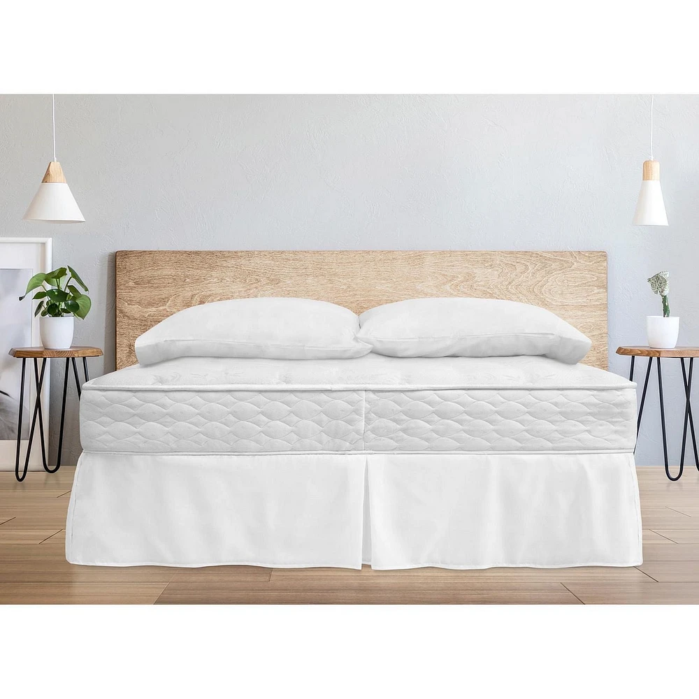 Safdie & Co. Jupe De Lit Microfibre Tissé Q Blanc