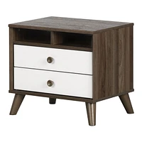 Meubles South Shore, collection Yodi, Table de chevet 2 tiroirs