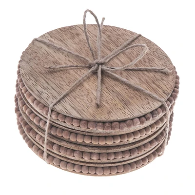 Ensemble De 4 Sous-Verres De Perles Naturelles