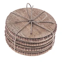Ensemble De 4 Sous-Verres De Perles Naturelles