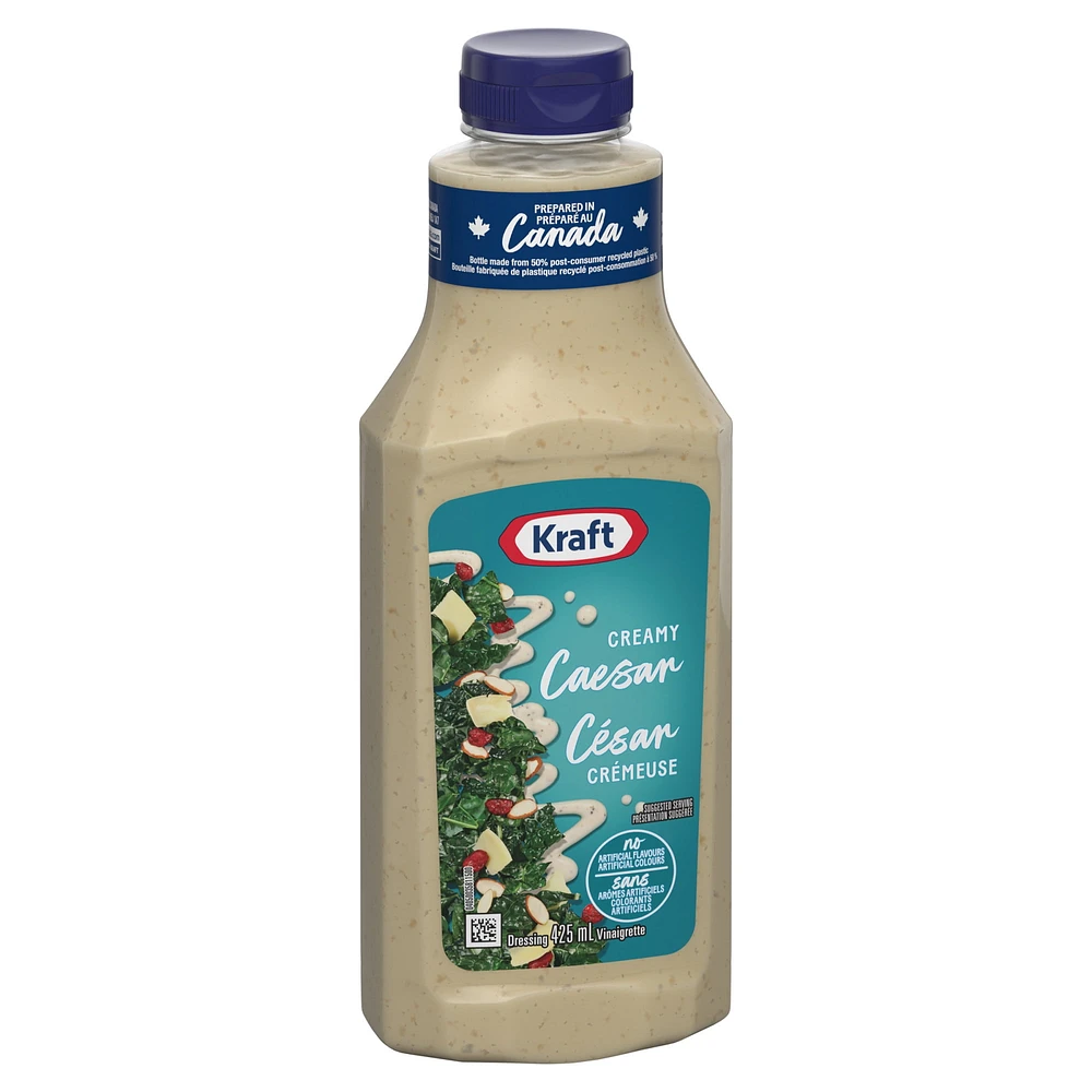 Kraft Creamy Caesar Salad Dressing, 425 mL Bottle, KRAFT CREAMY CAESAR DRESSING 425