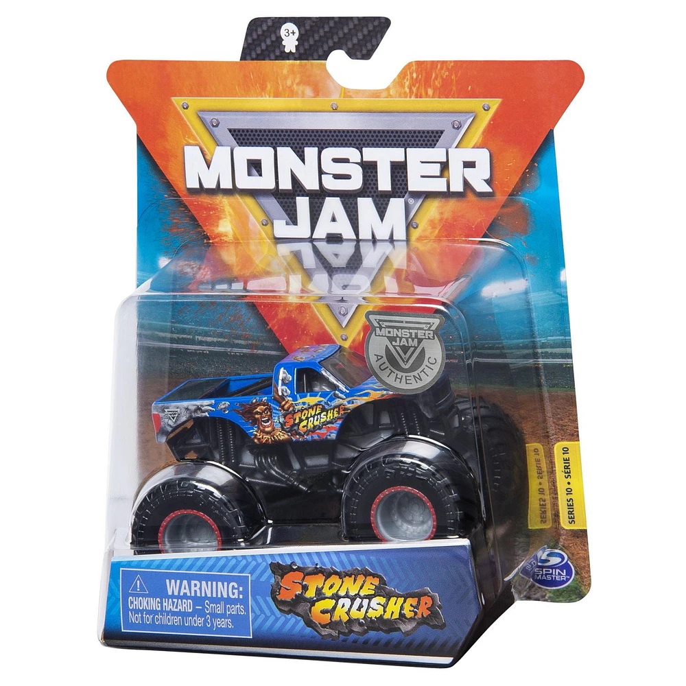 Monster Jam, Official Stone Crusher Truck, Die-Cast Vehicle, Arena Favorites Series, 1:64 Scale