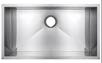 American Imaginations AI-29410 27 pouces Ensemble d'évier de cuisine en nickel brossé W Undermount pour perçage mural - Crépine incluse
