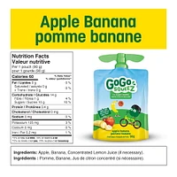 GoGo squeeZ Fruit Sauce Variety Pack, Apple, Strawberry, Peach, Banana, No Sugar Added. 90g per pouch, Pack of 20, 1.8kg